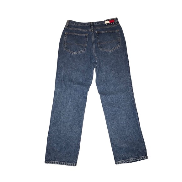 Tommy Hilfiger Vintage Jeans Adult 34 x 30 Stonewash Baggy Flag Logo 90's Wide - Picture 1 of 9